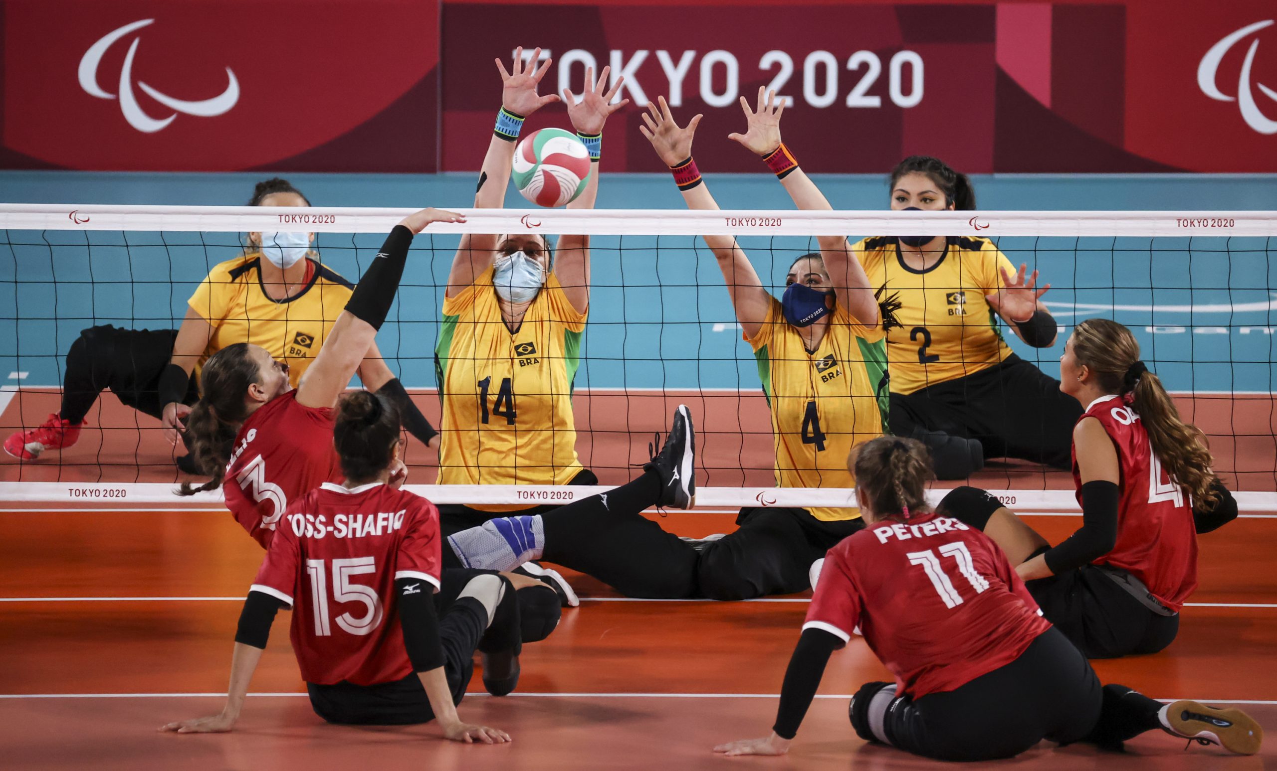 Seleção de Vôlei sentado conquista a medalha de bronze na Paraolímpiadas de Tokyo 2020 conta a Seleção do Canada. Foto:Rogério Capela/CPB